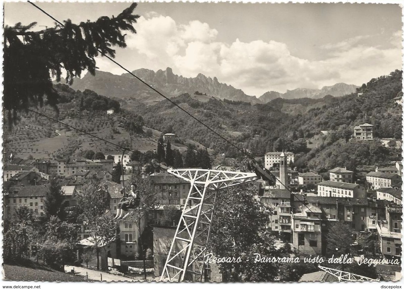 Z4659 Recoaro Terme (Vicenza) - Panorama Visto Dalla Seggiovia / Viaggiata 1952 - Altri & Non Classificati