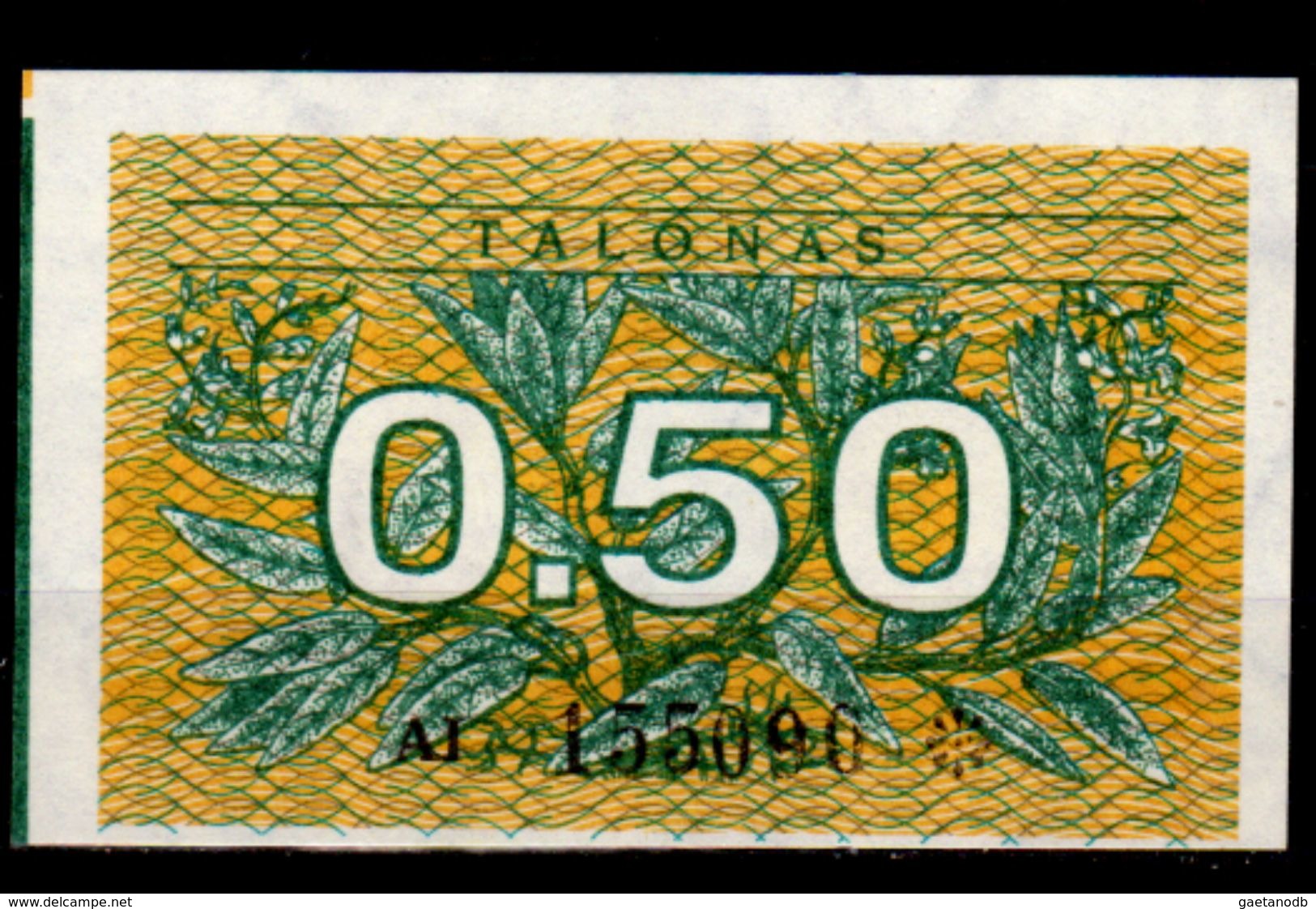 Lituania-004 (Immagine Campone), 0,50 Talonas,1991 - - Lithuania