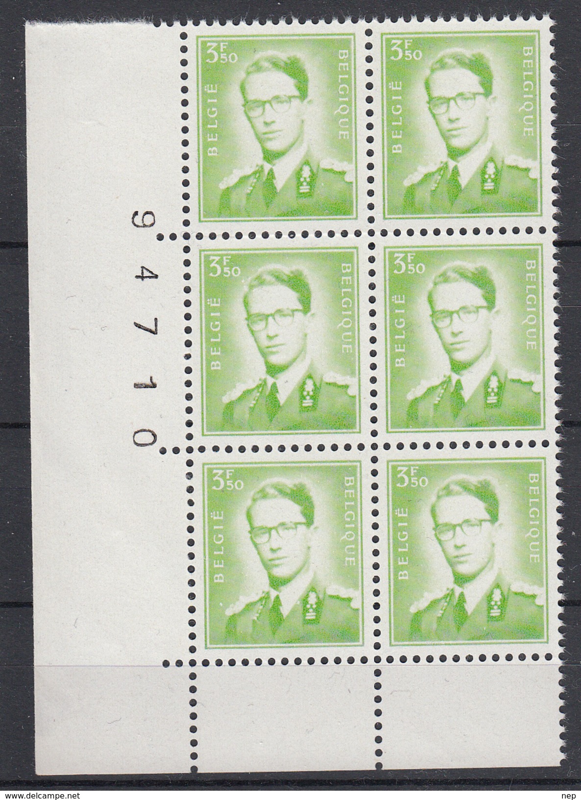 BELGIË - OBP - 1958 - Nr 1068B P3 (20 1/2x 24) - MNH** - 1953-1972 Lunettes