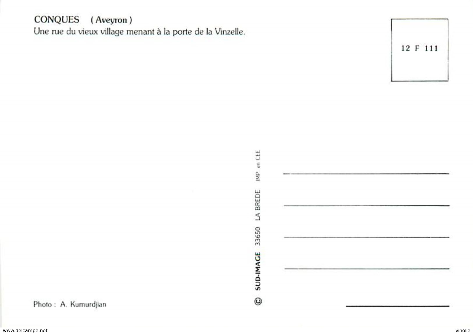 PIE 17-T-GAN-7336 : CONQUES. - Otros & Sin Clasificación