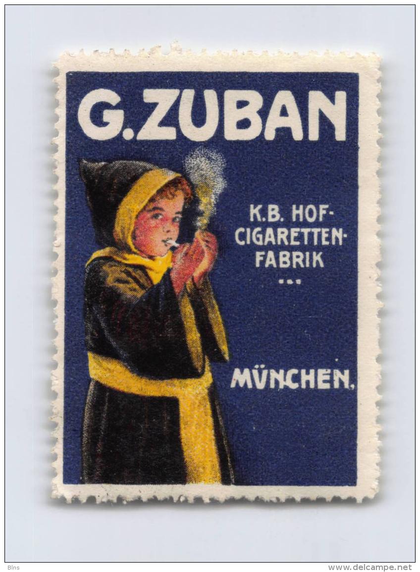 G.Zuban - K.B. Hof-Cigaretten-Fabrik - München - Erinnophilie