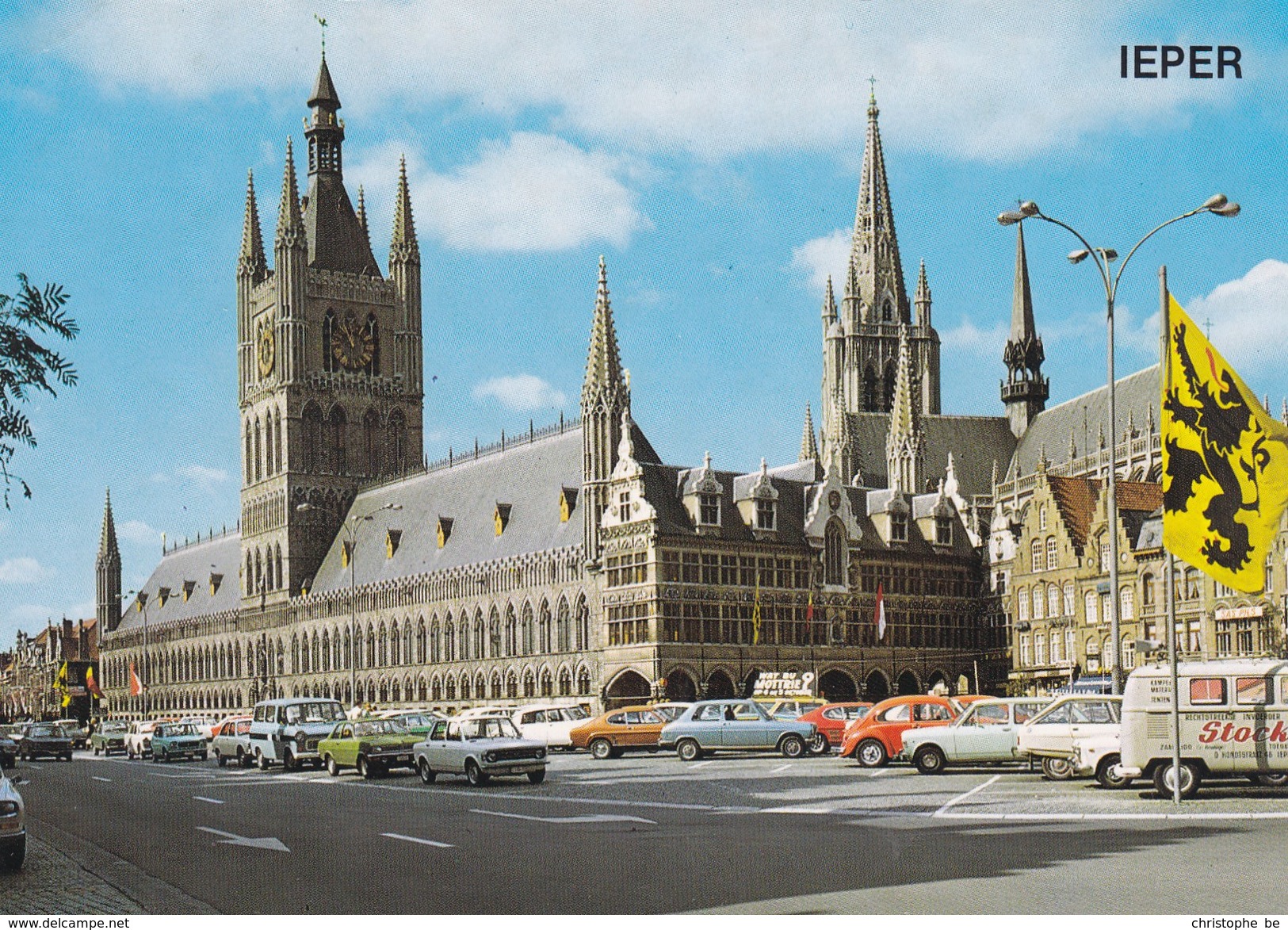 Ieper, Ypres, Grote Markt, Lakenhallen Et St Maartens Katedraal (pl38838) - Ieper