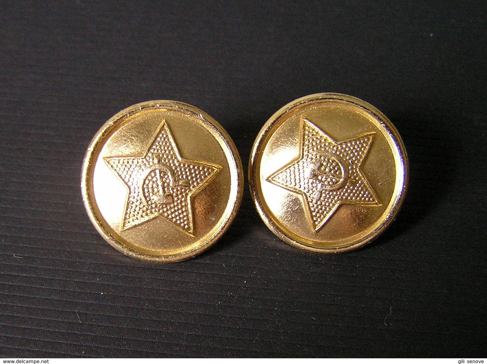 1960s USSR Russian Army Uniform 2 Buttons - Buttons