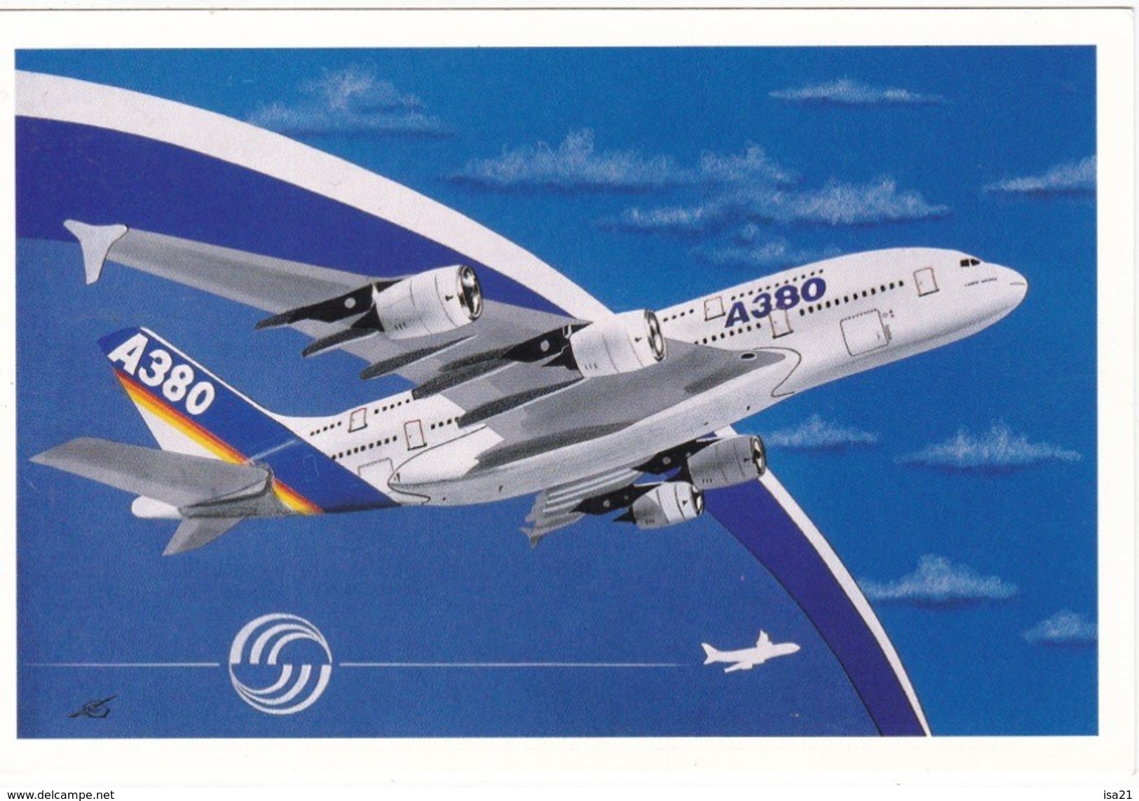 CPM DES COLLAGES DU SUD N° 83 A 380 Airbus - 1946-....: Era Moderna