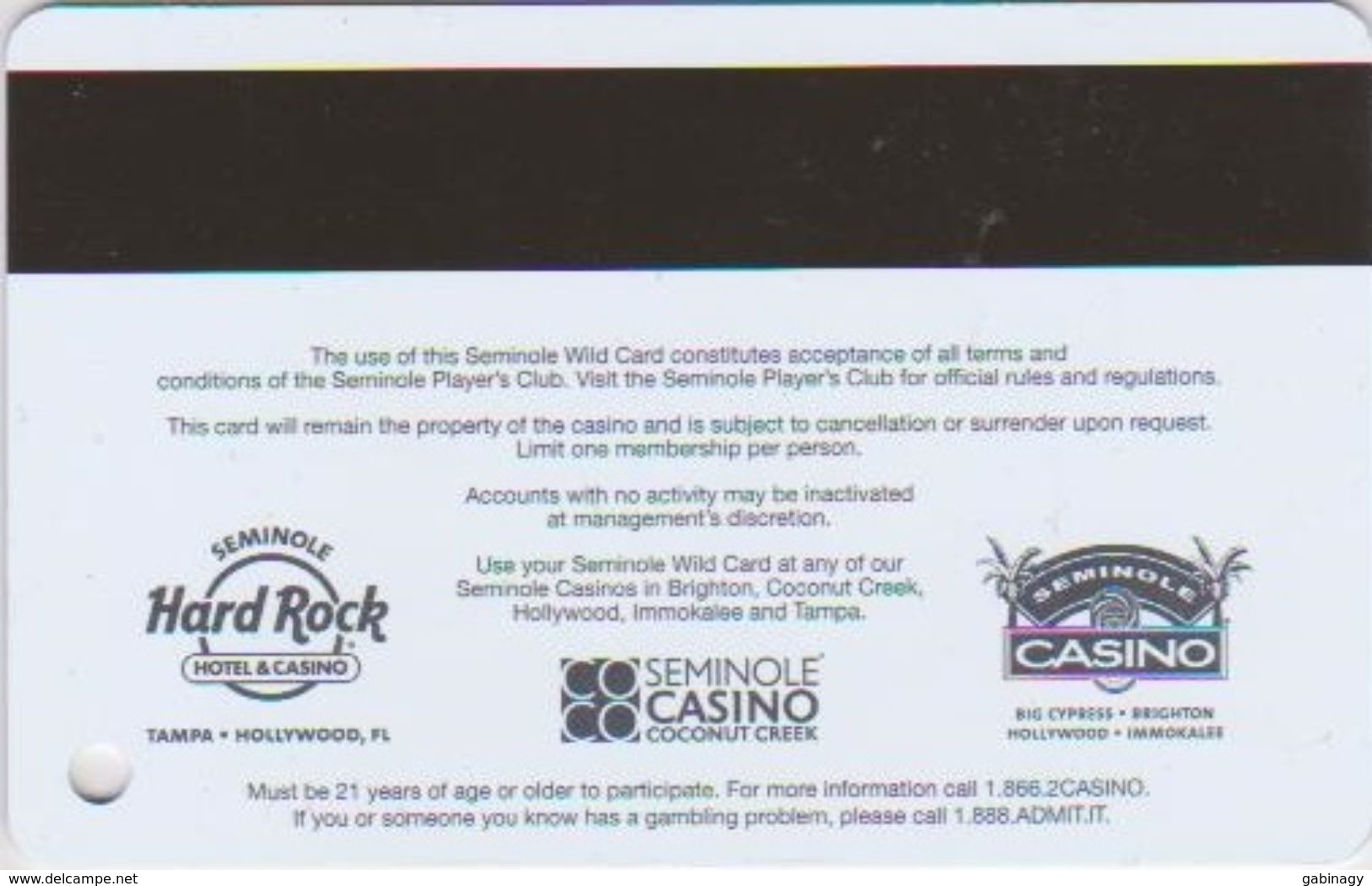 CASINO CARD - 224 - USA - HARD ROCK - Casino Cards