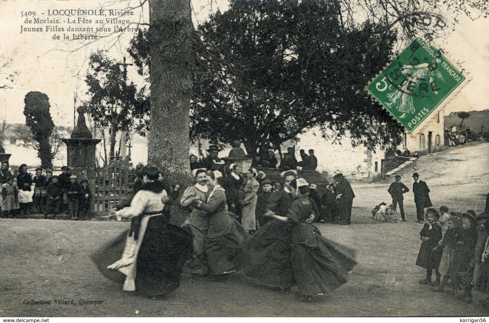 LOCQUENOLE *** ENV DE MORLAIX ***  DANSES SOUS L ARBRE DE LA LIBERTE *** - Autres & Non Classés