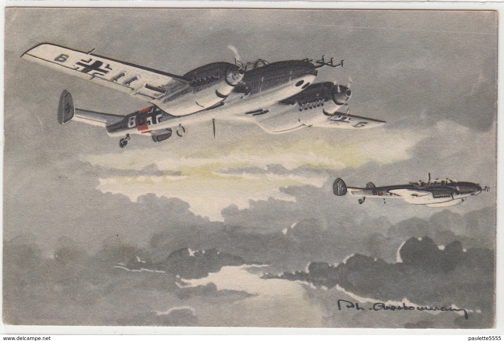 AVION MESSERSCHMITT 110 -ILLUSTRATEUR  -2scans -TBE - 1946-....: Moderne