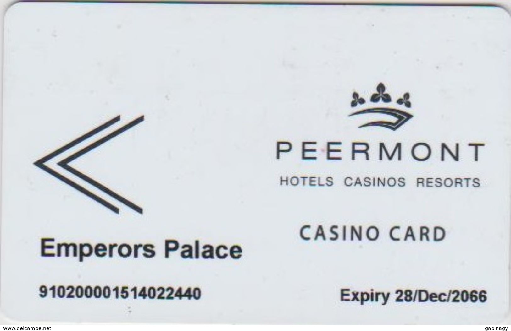 CASINO CARD - 270 - SOUTH AFRICA - EMPERORS PALACE PEERMONT - Casino Cards