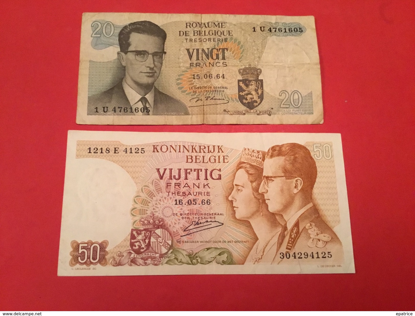 2 BILLETS BELGE 20F Et 50F Voir Scan - Lots & Kiloware - Banknotes