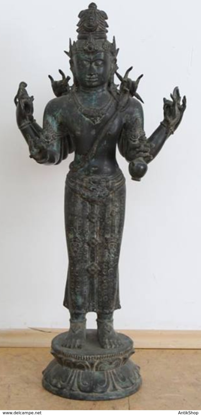 Shiva 17/18 Jh. China Skulptur, Bronze, Sculpture Antik COA - Bronces