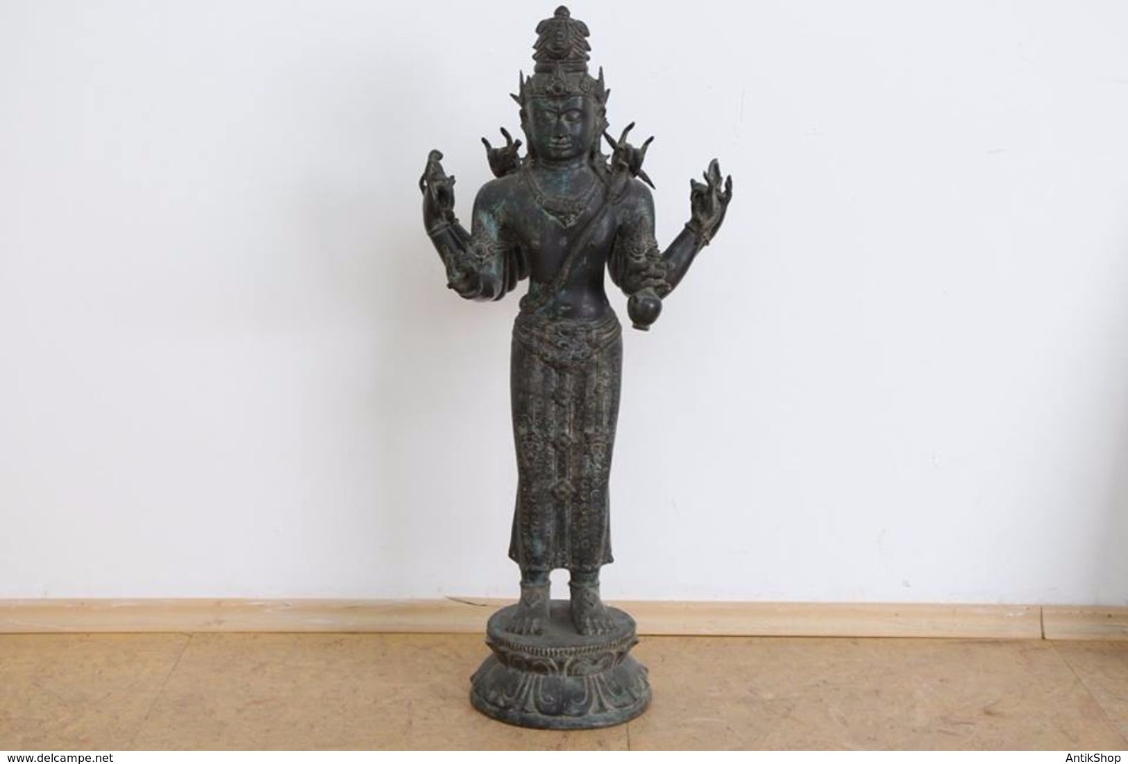Shiva 17/18 Jh. China Skulptur, Bronze, Sculpture Antik COA - Bronces