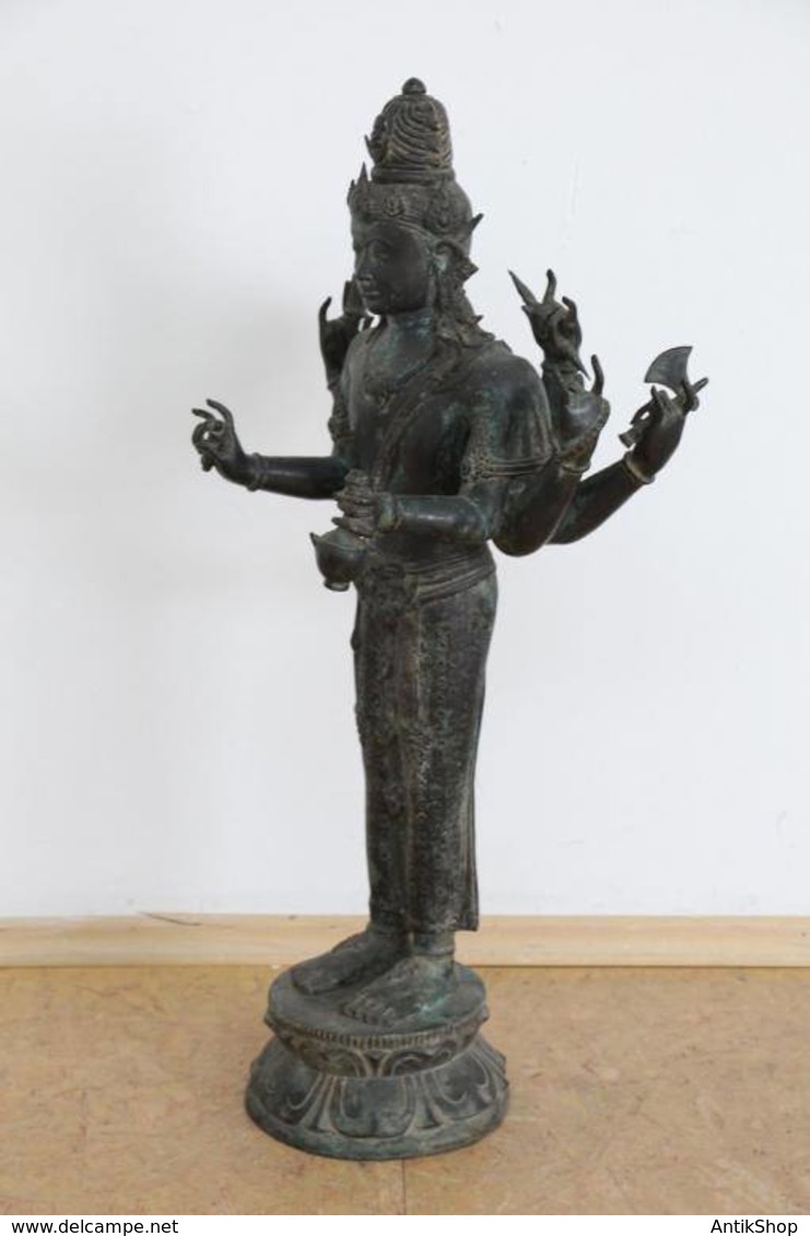 Shiva 17/18 Jh. China Skulptur, Bronze, sculpture Antik COA