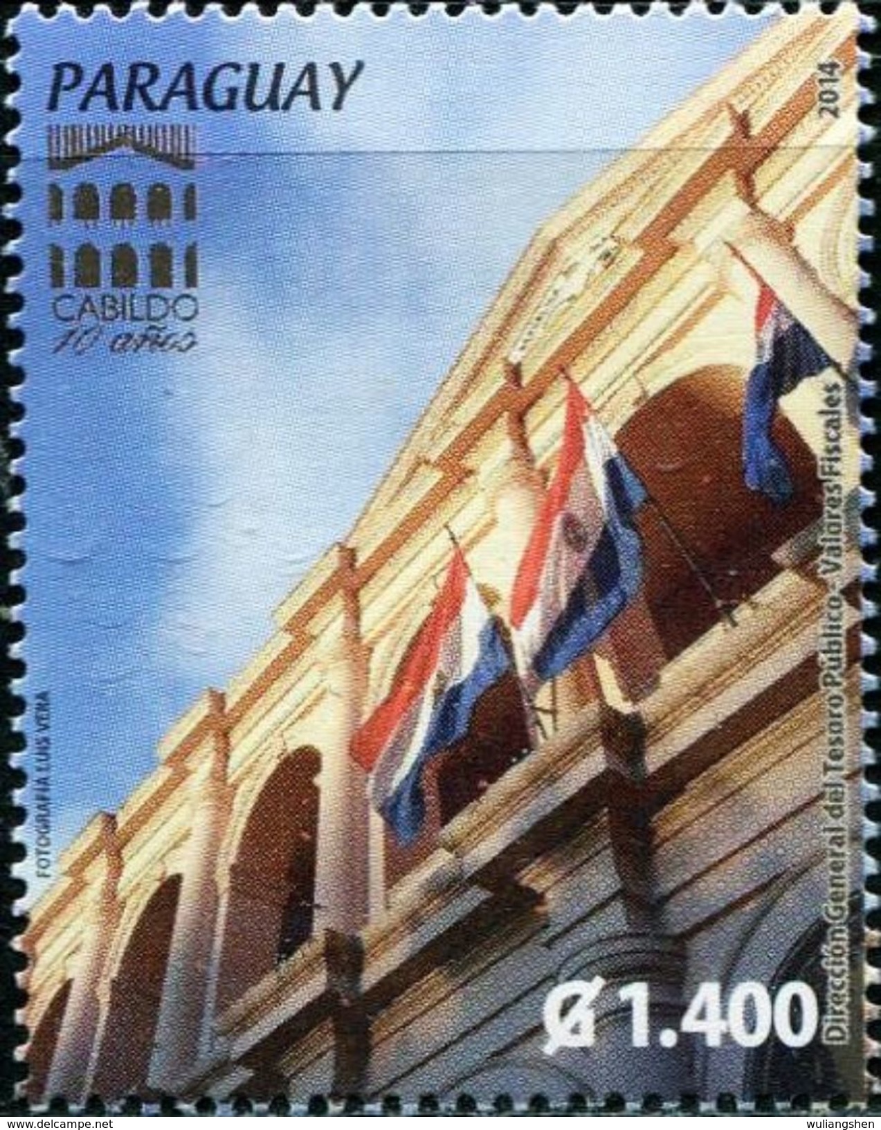 SV0137 Paraguay 2014 Architecture And National Flag 1V MNH - Stamps