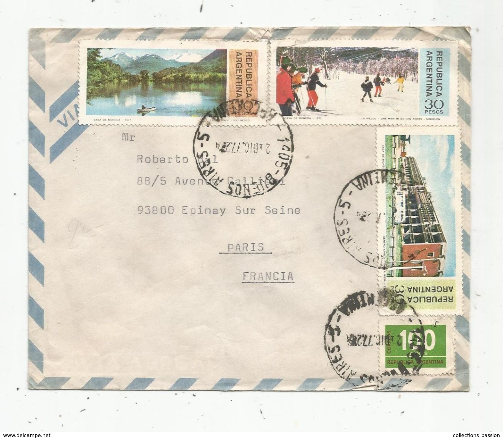 Lettre , ARGENTINE , Republica Argentina , BUENOS AIRES ,1977 - Briefe U. Dokumente