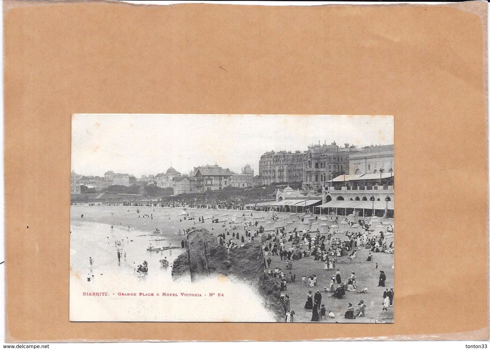 BIARRITZ   64 -  Grande Plage Et Hotel Victoria N° 64  - LYO1 - - Biarritz