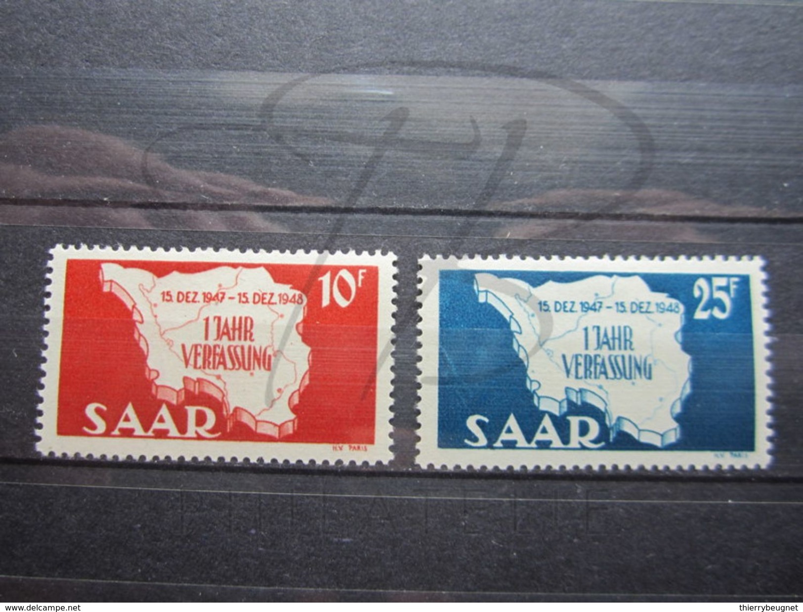 VEND BEAUX TIMBRES DE SARRE N° 248 + 249 , X !!! - Unused Stamps