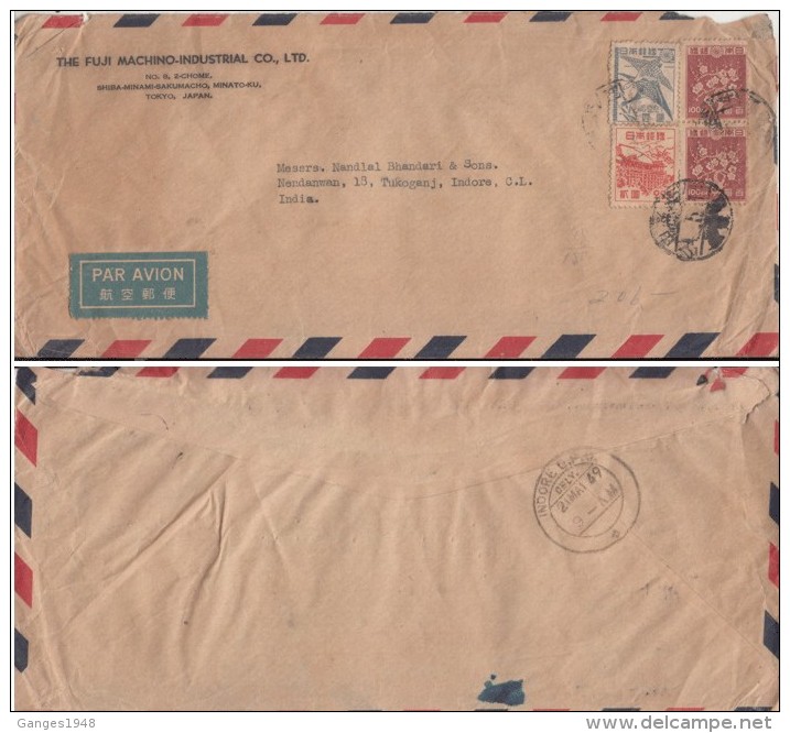 Japan 1949  TOKYO  Multifranked Cover To India   #  01050   D - Brieven En Documenten