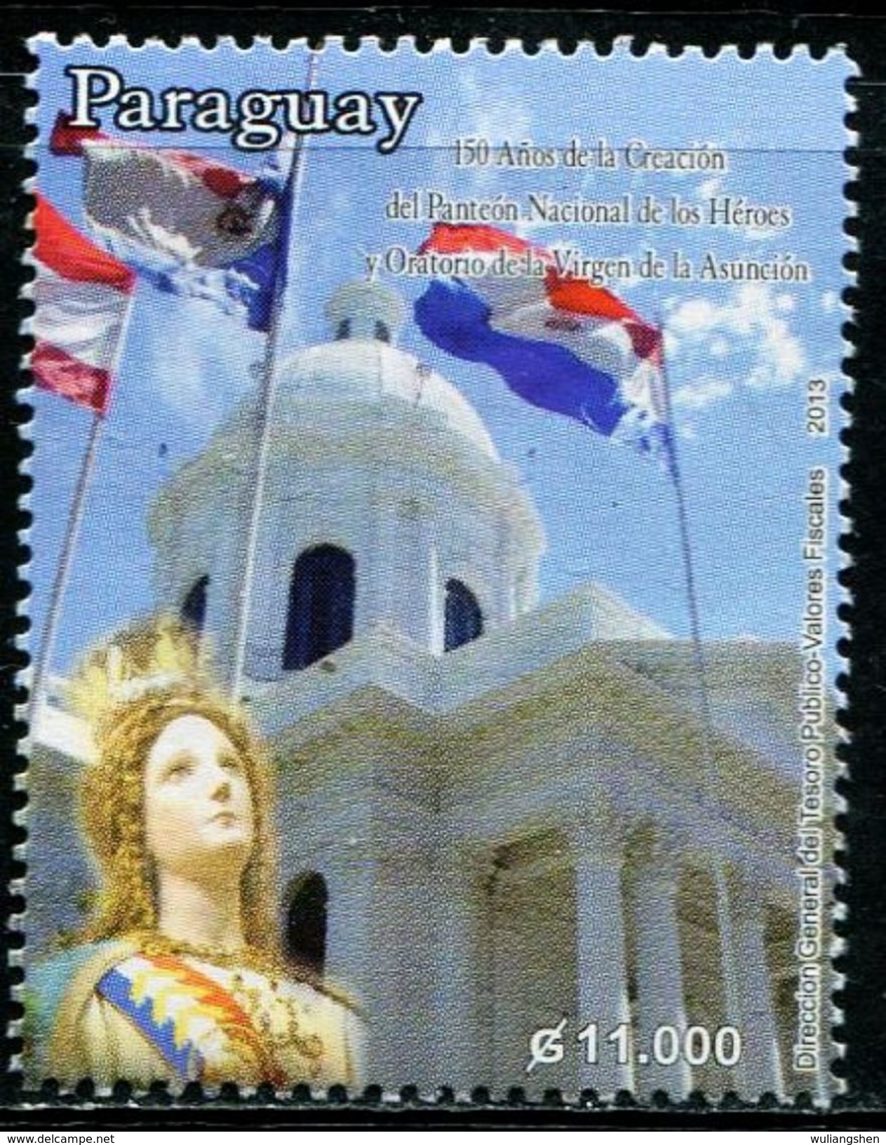 SV0155 Paraguay 2013 Martyr Temple And Flag 1V MNH - Briefmarken