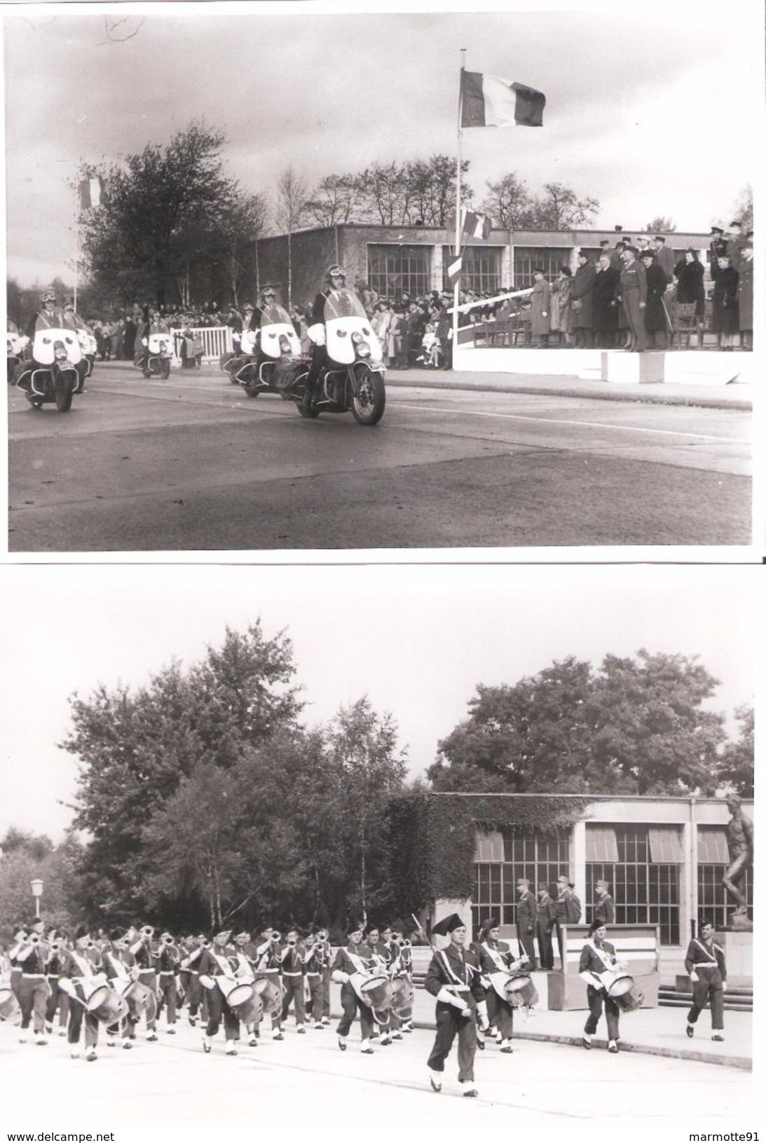 PHOTO BERLIN OCCUPATION FRANCAISE QUARTIER NAPOLEON FFA 1950 DEFILE GENDARMERIE - Documents