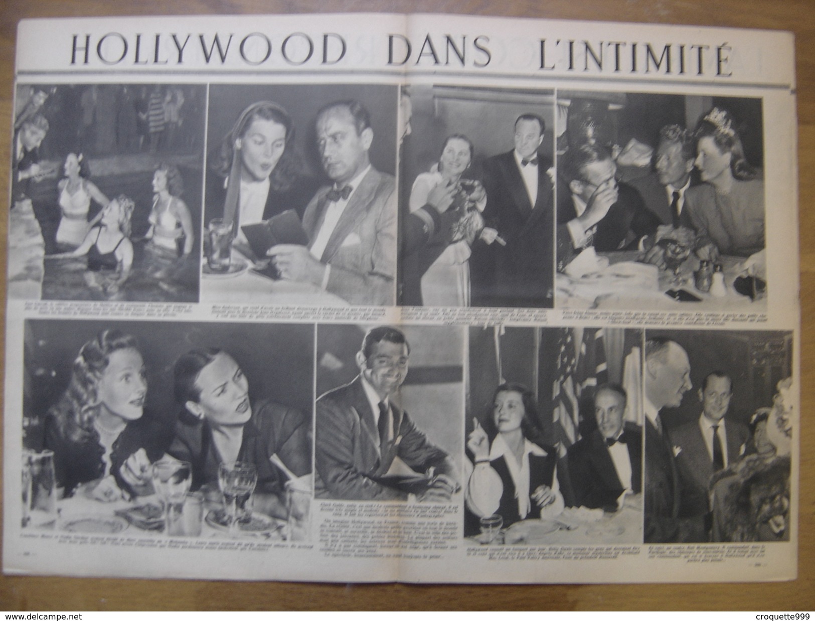 1945 NOIR ET BLANC 38 HOLLYWOOD DANS L'INTIMITE Pin Up Publicite - 1900 - 1949