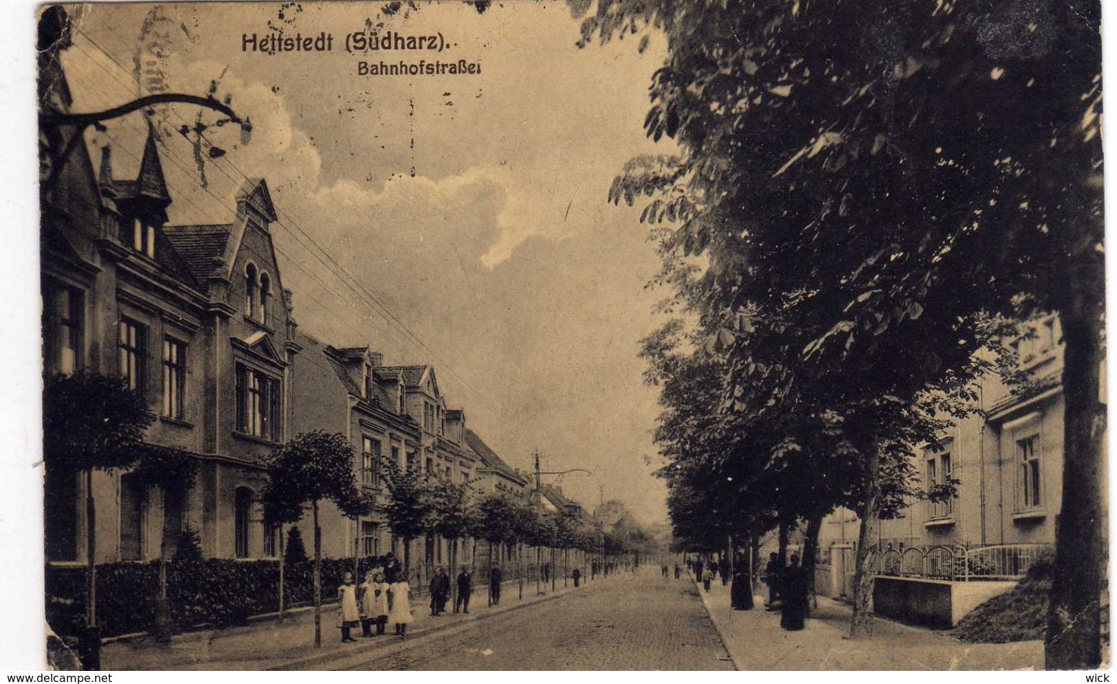 AK Hettstedt (Südharz) Bei Mansfeld, Könnern, Halle  -"BAHNHOFSTRAßE"   -selten !!! - Hettstedt