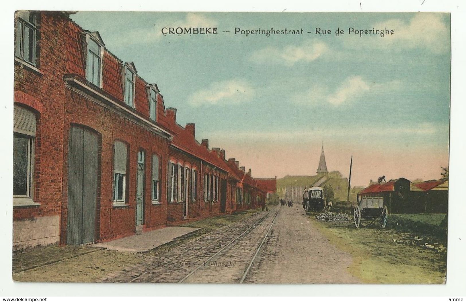 Krombeke - Crombeke  *  Poperinghestraat - Rue De Poperinghe - Poperinge