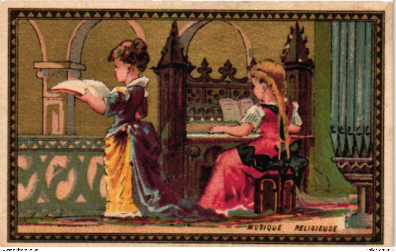 9 Trade Cards Music  PIANO  C1890  Au Ouistiti Paris   Cours De Piano & Solfège Paris  Organ   Lithography - Other & Unclassified