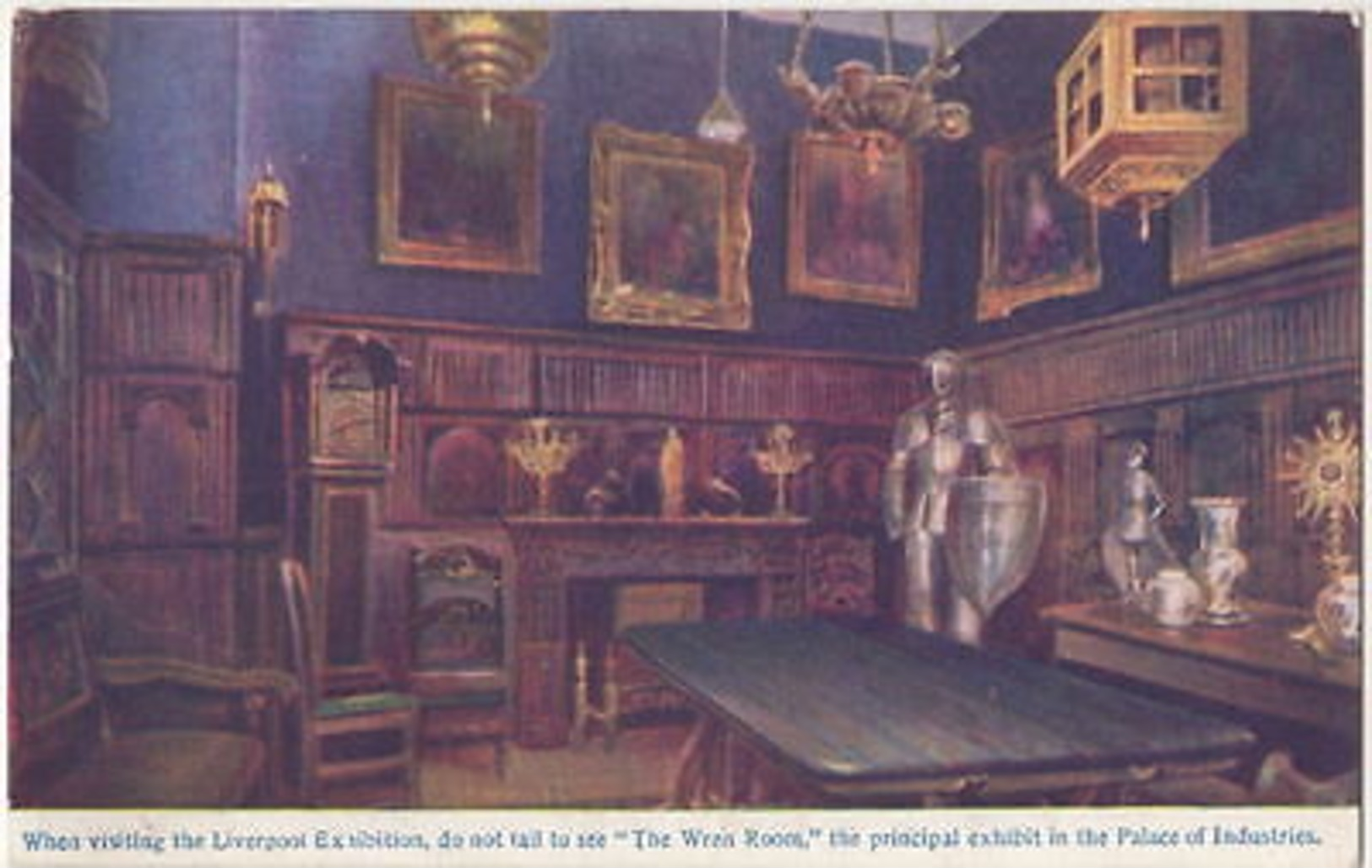 Wren Room, Liverpool Exhibition Philip & Macconnal Advert Postcard B754 - Expositions