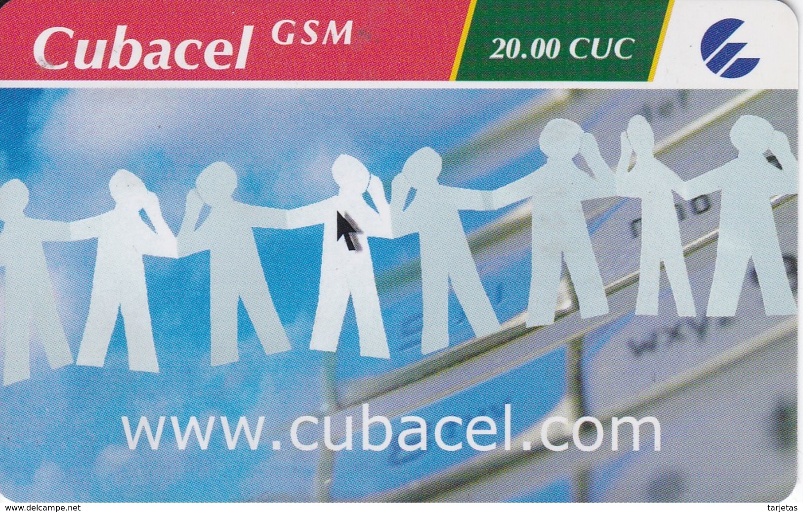 TARJETA DE CUBA DE 20 CUC DE CUBACEL GSM EN PLASTICO  (ETECSA) - Cuba