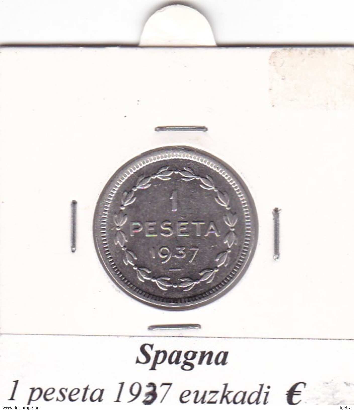 SPAGNA   1 PESETA   ANNO 1937 Euzkadi  COME DA FOTO - 1 Peseta