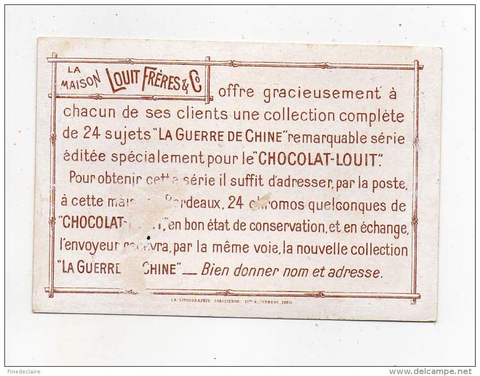 Chromo - Chocolat Louit - Guerre De Chine - Défense Des Légations à Pékin - Juin 1900 - Louit