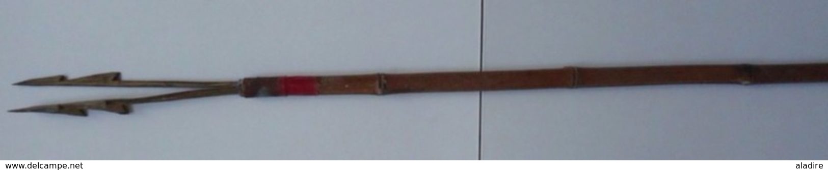 Lance Avec Flèche Tripointe Bois Afrique Ouest  - Longueur Pointe 22 Cm, Flèche 115 Cm - Poids Emballé 800 Grammes - Ancient Tools