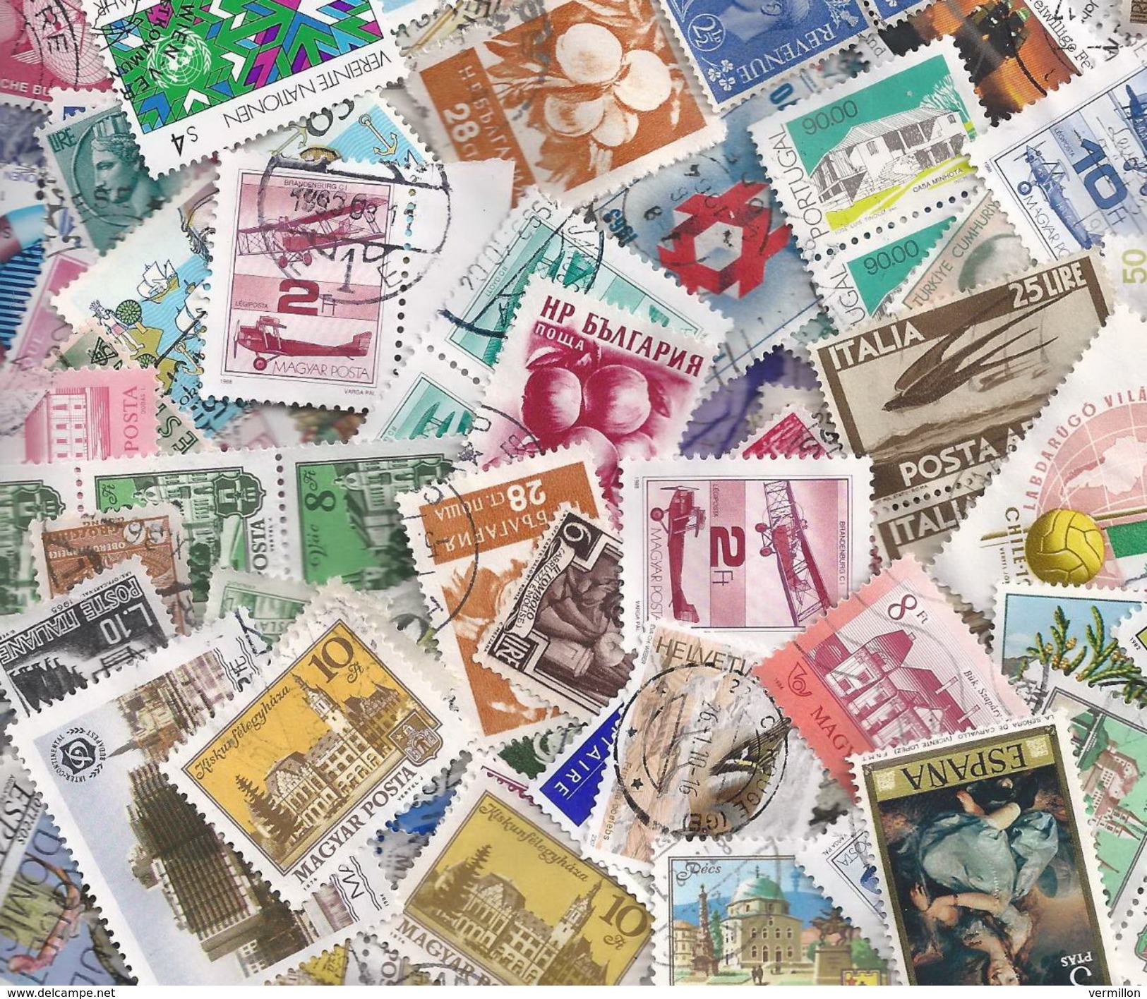 VRAC 3 - MONDE & EUROPE - LOT DE + DE 999 TIMBRES , NOMBREUX THEMES & ANCIENS = - de 0.01 C le TIMBRE