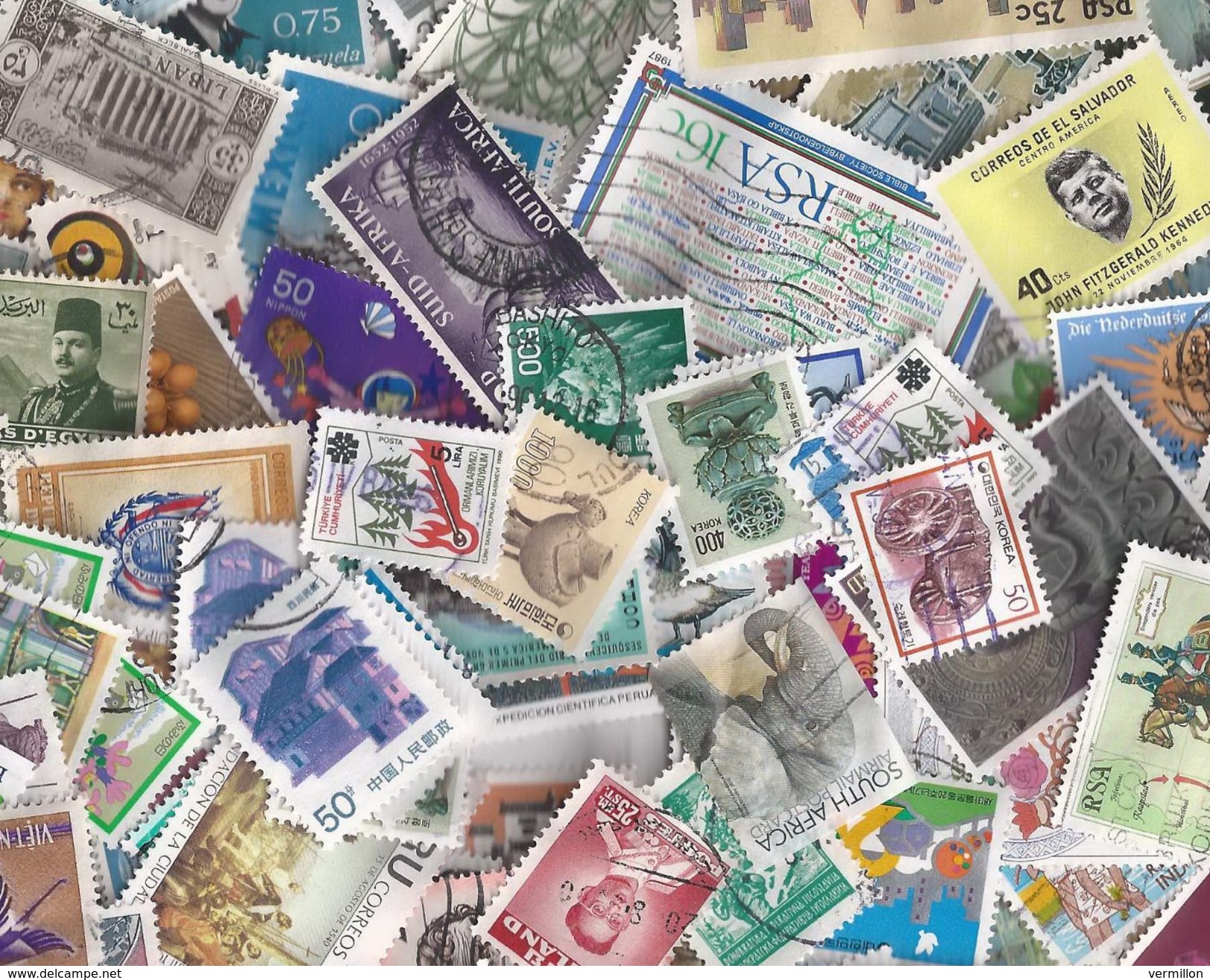 VRAC 3 - MONDE & EUROPE - LOT DE + DE 999 TIMBRES , NOMBREUX THEMES & ANCIENS = - de 0.01 C le TIMBRE