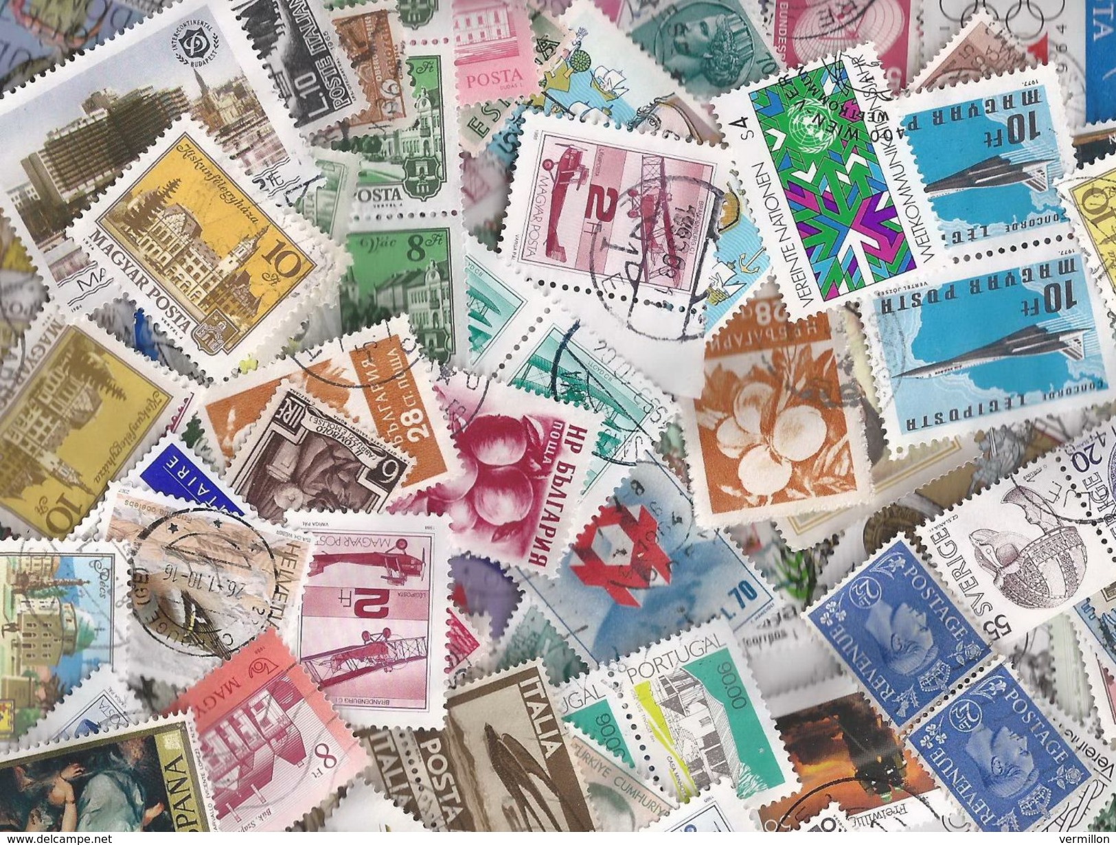 VRAC 3 - MONDE & EUROPE - LOT DE + DE 999 TIMBRES , NOMBREUX THEMES & ANCIENS = - de 0.01 C le TIMBRE