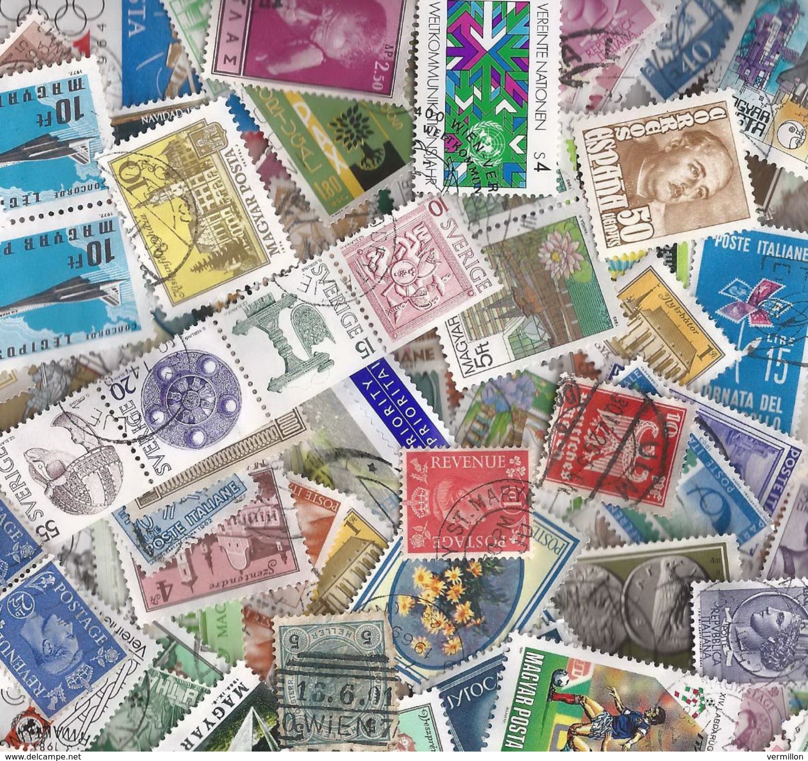 VRAC 3 - MONDE & EUROPE - LOT DE + DE 999 TIMBRES , NOMBREUX THEMES & ANCIENS = - de 0.01 C le TIMBRE