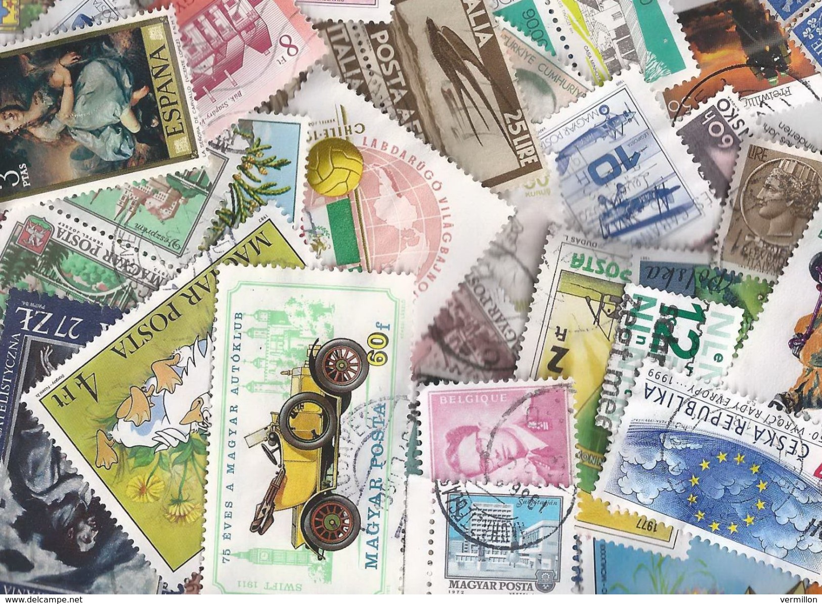 VRAC 3 - MONDE & EUROPE - LOT DE + DE 999 TIMBRES , NOMBREUX THEMES & ANCIENS = - de 0.01 C le TIMBRE