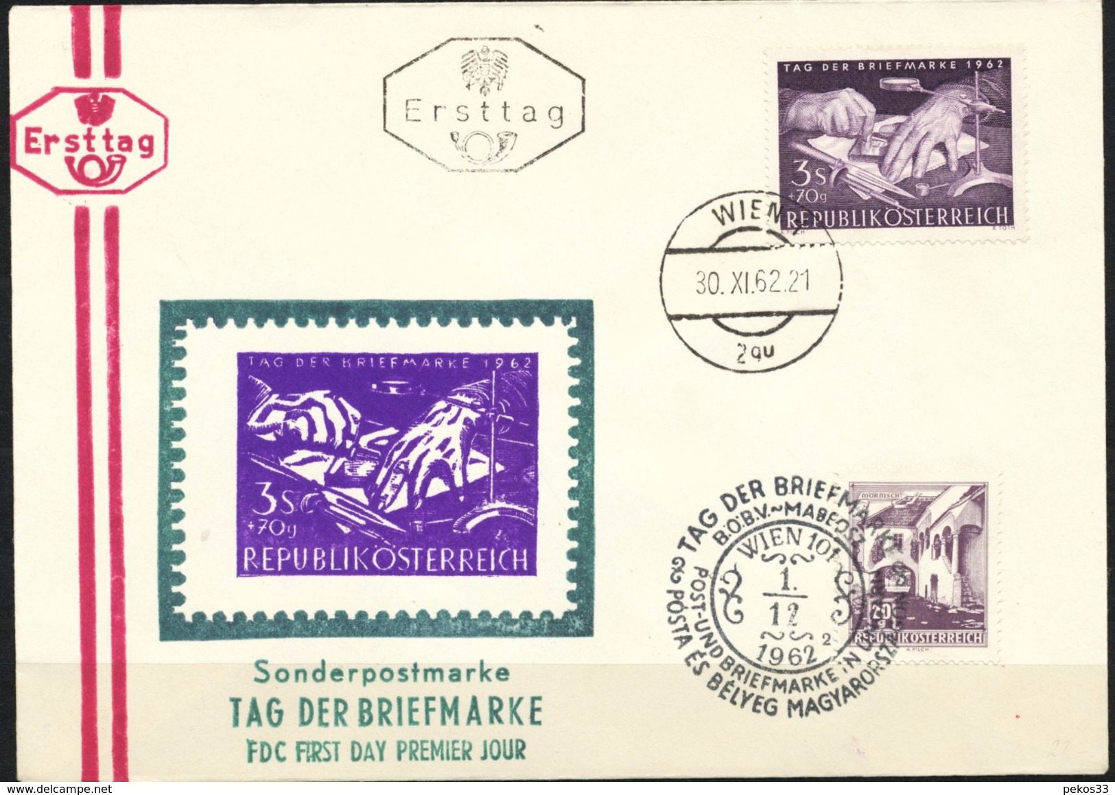 Österreich  -  FDC   1962    Mi Nr.  1127   Tag Der Briefmarke. - FDC