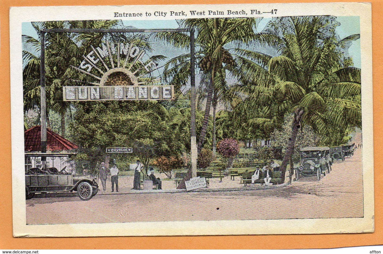 West Palm Beach FL 1920 Postcard - West Palm Beach