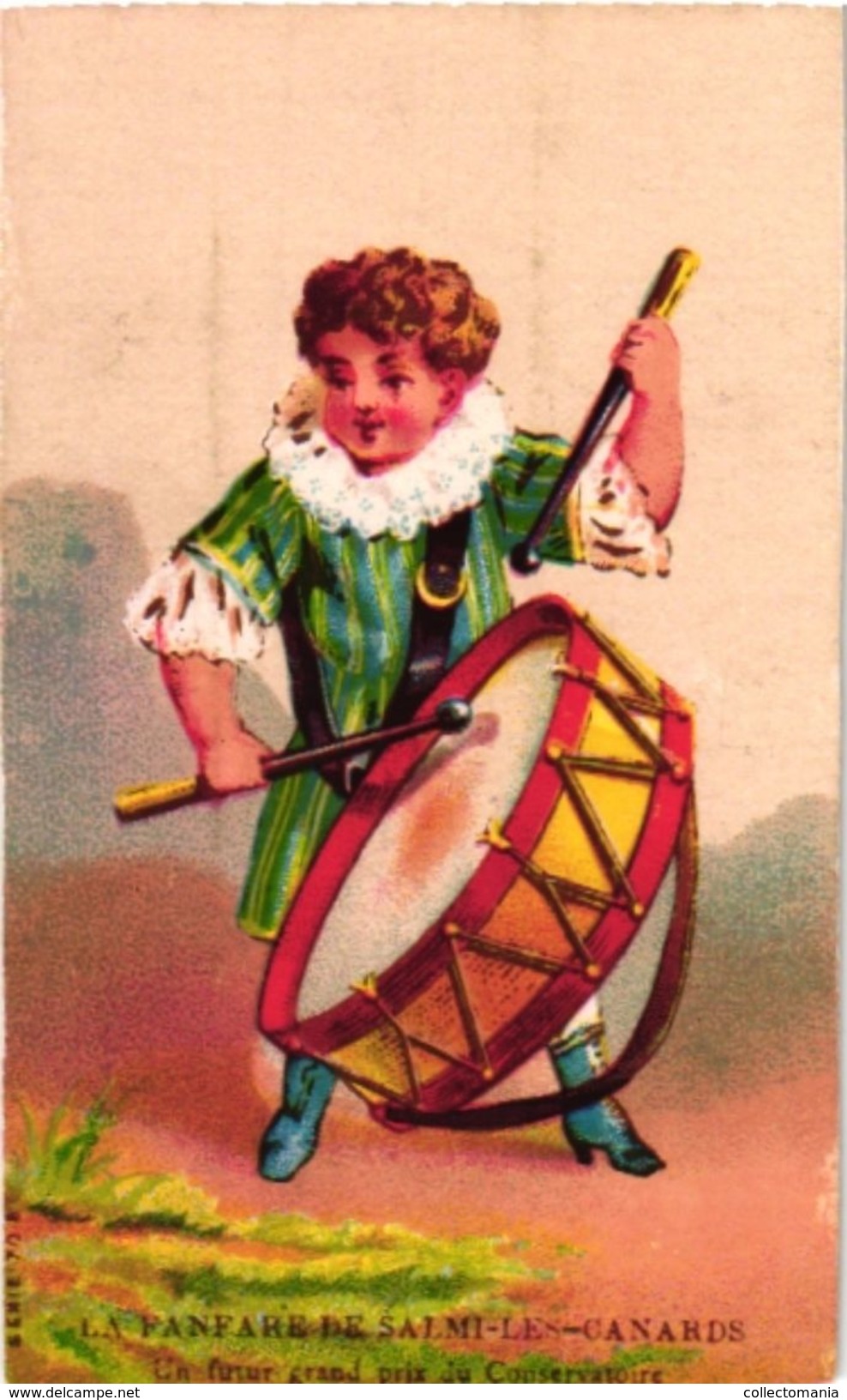 12 Trade Cards Music Instruments Trommeln Percussions Drumming Grosse Caisse c1890 Litho