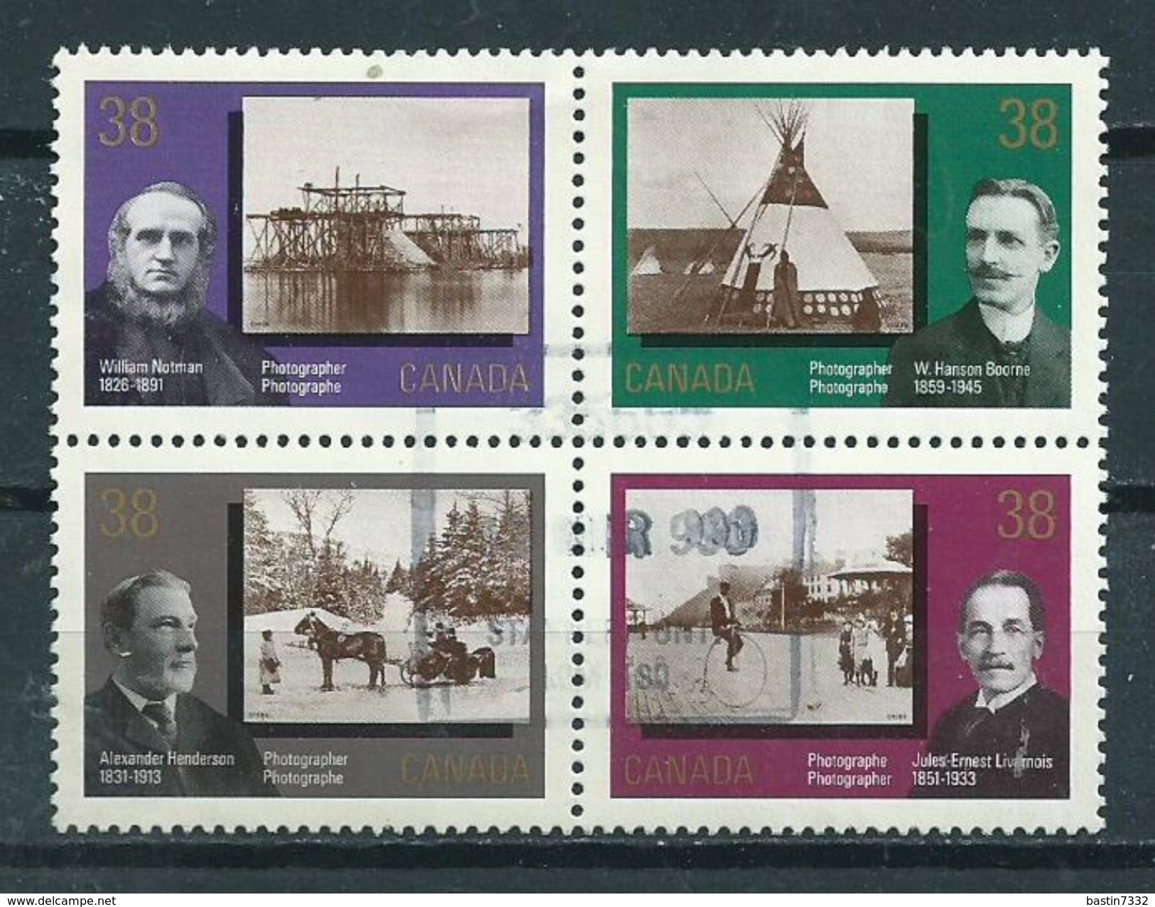 1989 Canada Complete Set/block Of 4 Photography Used/gebruikt/oblitere - Gebruikt