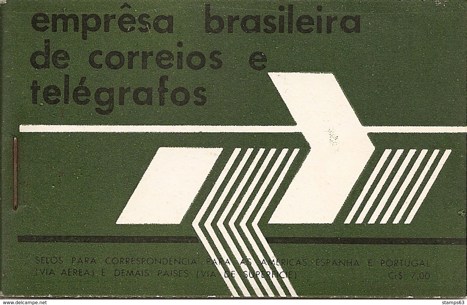 BRAZIL, 1968, Booklet 6, Green Cover - Cuadernillos