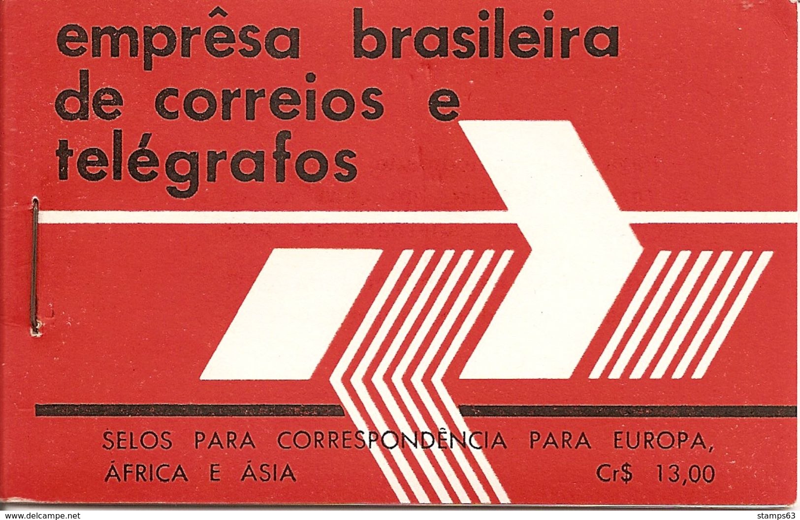 BRAZIL, 1968, Booklet 7, Red Cover - Postzegelboekjes