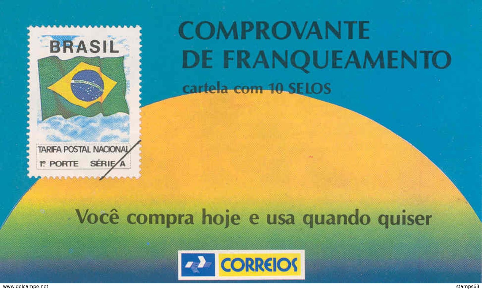 BRAZIL, 1991, Booklet 12, 10x NVI 1991, Logo In Green - Postzegelboekjes