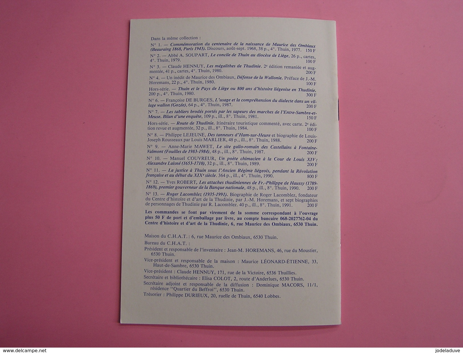 SAMBRE & HEURE N° 40 Régionalisme Thudinie Thuin Spécial Pierres Parlantes de l' Eglise Notre Dame Del Vaux