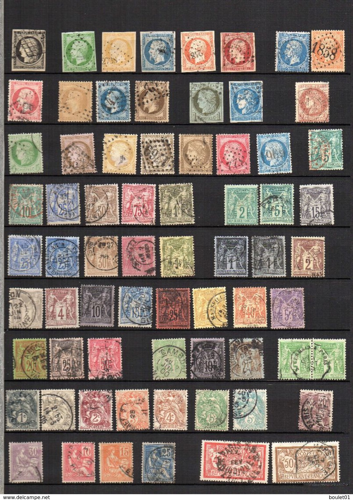Belle Collection De Timbres Oblitèrés De 1849 à 1953 Avec Des Bonnes Valeurs (voir Les 8 Scans) Départ à 1 Euro - Verzamelingen