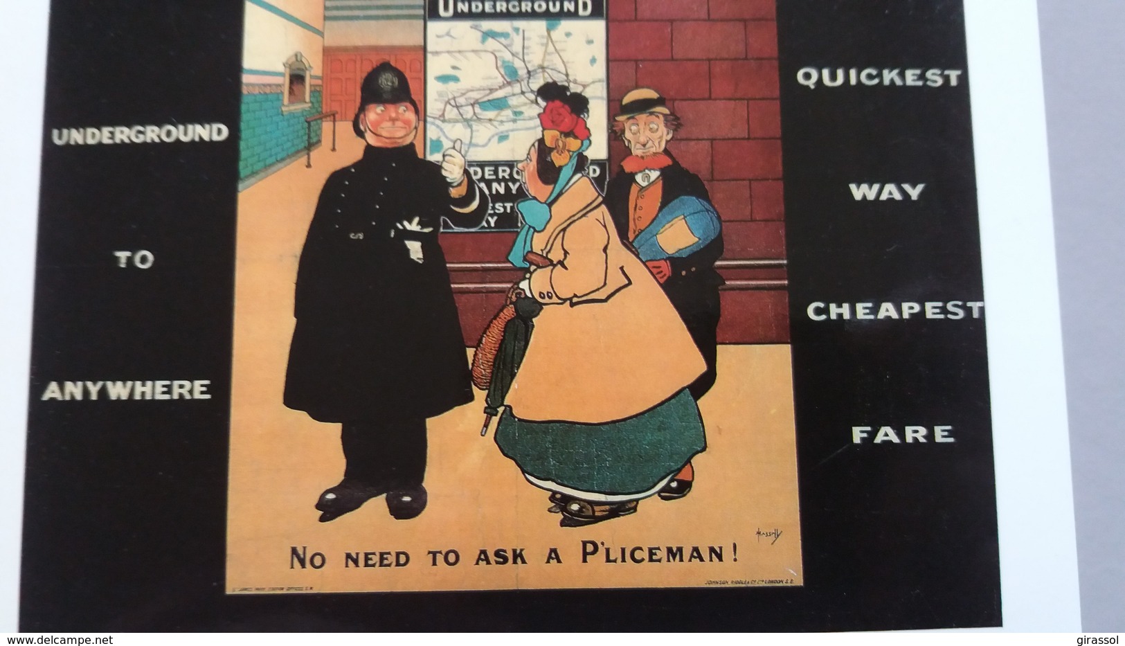 CPM LONDON TRANSPORT MUSEUM NO NEED TO ASK A P LICEMAN POSTER 1908 REPRO - Museum