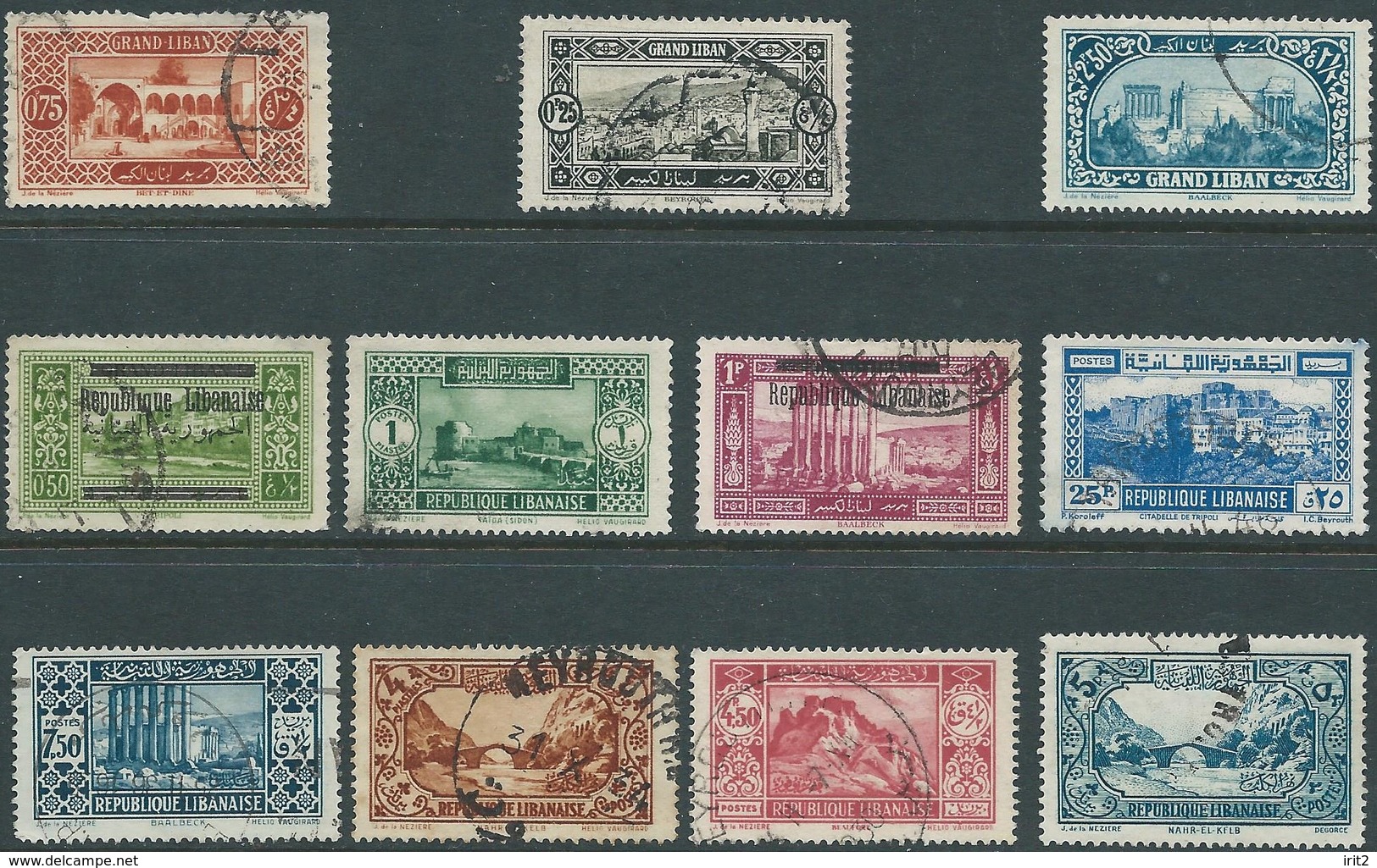 STAMPS - Lebanon - LIBANO 1945 Repubblica - LIBAN Republic - LIBANO - Grand Liban - MIX - Lebanon