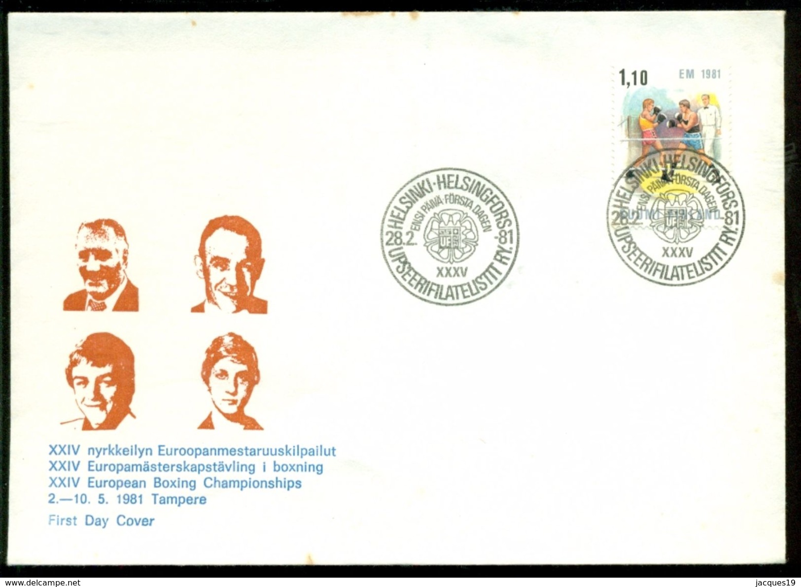 Finland 1981 FDC European Boxing Championship - FDC