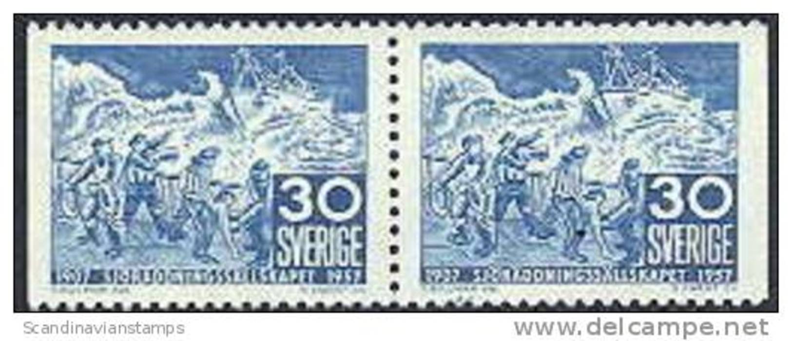 ZWEDEN 1957 30õre Zeeredding Paar PF-MNH - Ungebraucht